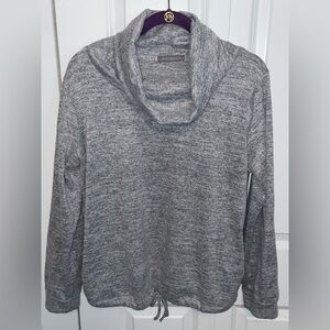 Loveappella Grey Marled Cowl Neck Sweater